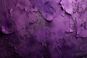 Vibrant purple painting with textured brush strokes. Modern art creation.