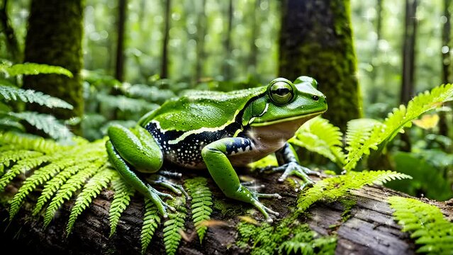 frog in tropical forest