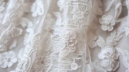 Background of bridal lace closeup