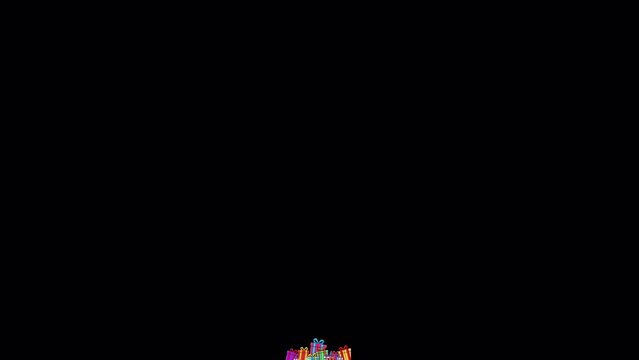 Falling Cartoon Gift Boxes Transition Animation