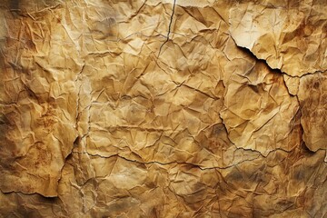 Wrinkled paper with folded creases. Vintage texture for artistic compositions.