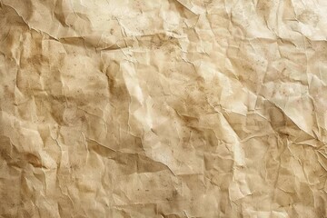 Paper with numerous wrinkles and creases. Textured surface for creative projects.