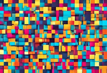 Fototapeta premium 'Abstract illustration background pattern colorful squares vector Business Texture Design Banner Vintage Art Light Retro Creative Blue Geometric'