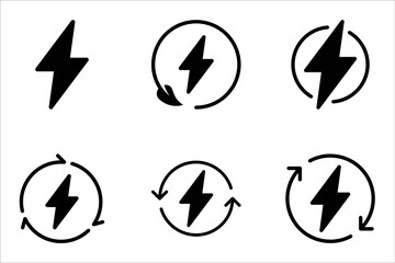 Renewable energy icon set. vector illustration on white background.