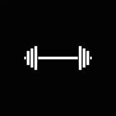 barbell icon in trendy flat style 