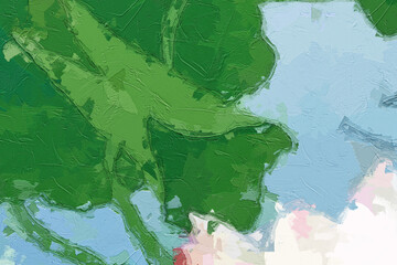 Oil paintings and various flowers, lotus leaves, lotus flowers, fish, fruits, scenic forests, ponds, and beauty