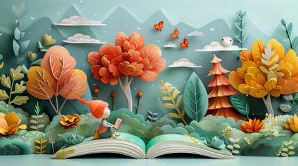 Classic Book Comes Alive.3D Characters Pop Up.. Whimsical,Playful 3D characters leap from hand-drawn children's book. Perfect for children's lit.