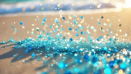 'party ocean glitter pool birthday sea background beach mermaid Blue water summer confetti caribbean glistering sparkle bubble invitatio'