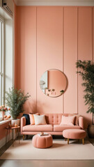 Vertical Peach Fuzz-inspired Social Media Setting: Whimsical Elegance, background for cellphone, mobile phone, ios, android, instagram stories