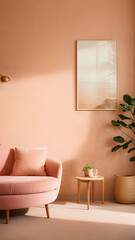 Vertical Peach Fuzz-inspired Social Media Setting: Whimsical Elegance, background for cellphone, mobile phone, ios, android, instagram stories