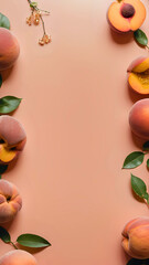 Vertical Peach Fuzz-inspired Social Media Backdrop: Modern Minimalism, background for cellphone, mobile phone, ios, android, instagram stories
