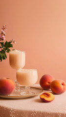 Vertical Peach Fuzz-inspired Social Media Backdrop: Modern Minimalism, background for cellphone, mobile phone, ios, android, instagram stories
