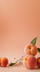 Vertical Peach Fuzz-inspired Social Media Backdrop: Modern Minimalism, background for cellphone, mobile phone, ios, android, instagram stories