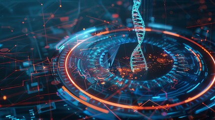 Gene editing technology used to correct genetic mutations and prevent diseases - obrazy, fototapety, plakaty