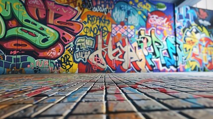 Obraz premium Graffiti Wall Abstract Background 