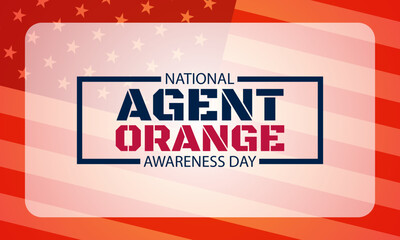 National Agent Orange Awareness Day Background Vector Illustration 