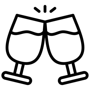 recommend clip art: cheers icon illustration design with outline