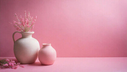 Pastel pink background. Deep pink background. Plain material.