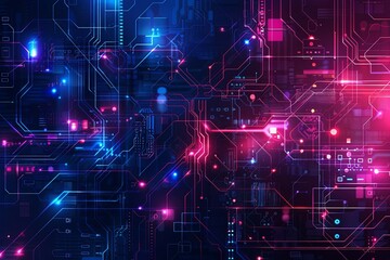 Obraz premium Digital Transformation, System Engineering and Programming Abstract Background AI Generated Illustration
