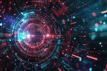 Fototapeta premium Digital Transformation, System Engineering and Programming Abstract Background AI Generated Illustration