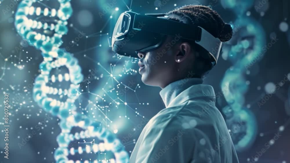 Poster Doctor Exploring Virtual Reality DNA Sequencing in a High-Tech Laboratory