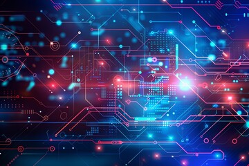 Obraz premium Digital Transformation, System Engineering and Programming Abstract Background AI Generated Illustration