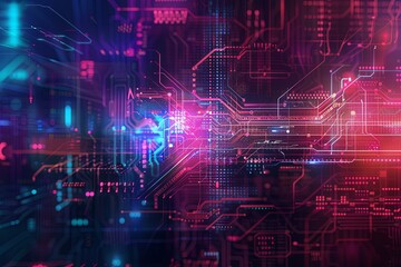 Obraz premium Digital Transformation, System Engineering and Programming Abstract Background AI Generated Illustration