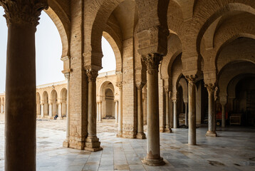Great Mosque of Kairouan Mosque of Uqba - patio. Tunisia. High quality photo