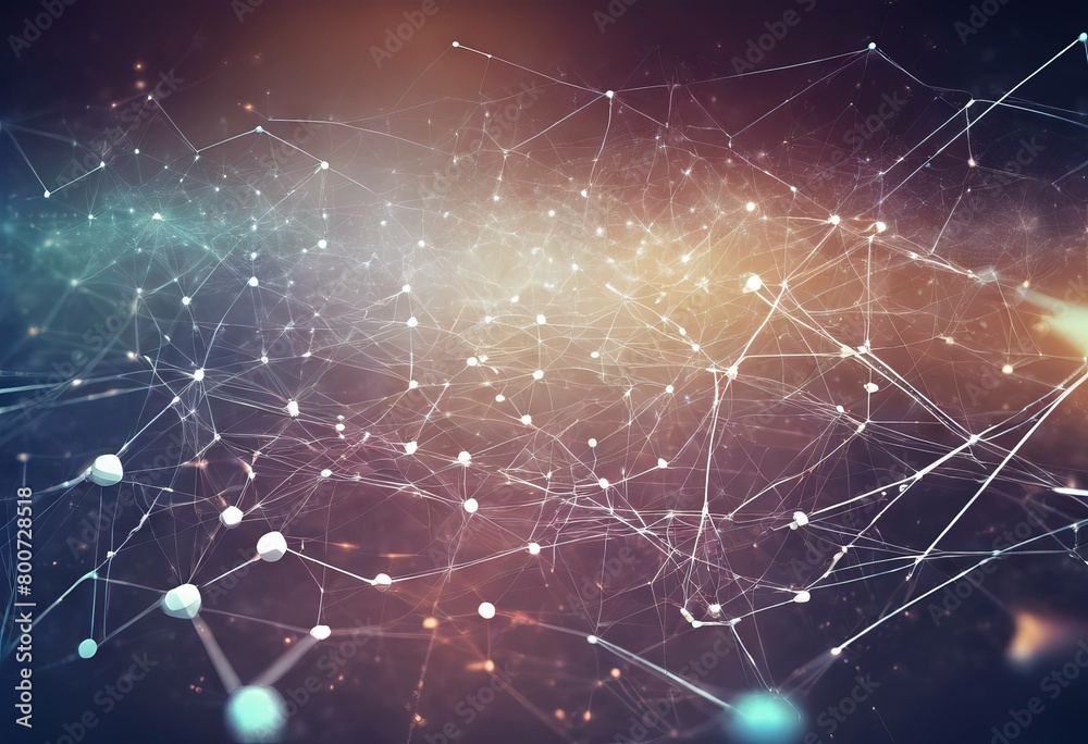 Poster 'gital concept network futuristic communication technology dots age complexity conveying data backgr