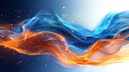 The image is showing abstract fire and ice