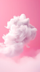 Clouds on pink background