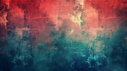 Obraz na płótnie Canvas a grunge background with a red and blue color scheme