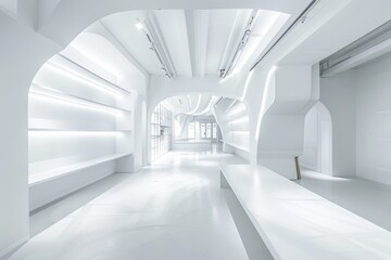 Minimalistic White Space: Luxury Boutique Interior in Clean Architecture
