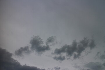 cloudy sky with rare dark gray clouds with threat of rain