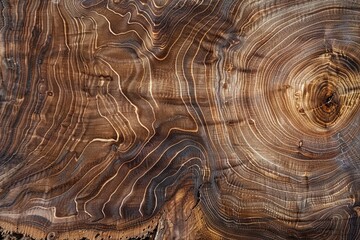 Naklejka premium Natural Beauty: Walnut Wood Texture Background - Furniture Design Highlighting Wood Elements