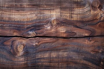 Naklejka premium Decorative Walnut Wood Surface: Brown Shades of Textured Hardwood Rustic Nuances