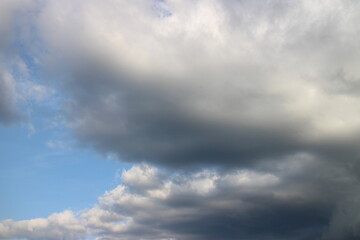 Beautiful dark cloudy sky before the thunderstorm