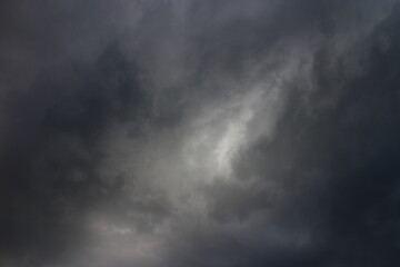 Beautiful dark cloudy sky before the thunderstorm