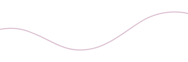 波形にカーブしている手書きの紫色の線 - シンプルでおしゃれな緩やかな曲線のデザイン素材
