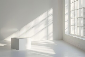 Fototapeta premium White Shadow: The Art of Light and Shadow in Contemporary Interiors Gallery