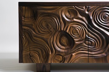 Organic Walnut Wood Patterns: Modern Furniture Design Inspiration