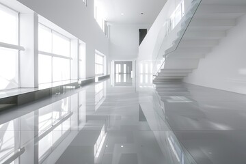 Reflective White Space: Monochromatic Minimalist Loft with Spa-Inspired Elements