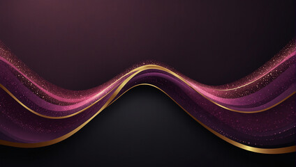 an image with a purple background and a pink and gold wave pattern in the foreground.