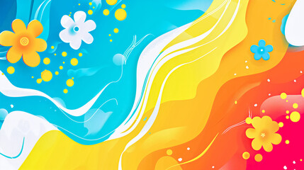 Obraz premium イラスト夏背景