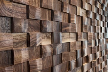Obraz premium Textured Walnut Wood Panels: Versatile Elegance for Custom Projects