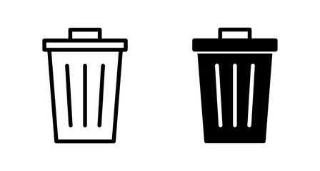 Trash icon vector isolated on white background. trash can icon. Delete icon vector