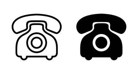 Telephone icon vector isolated on white background. Phone icon vector. Call icon vector.