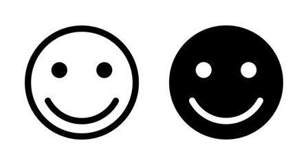 Smile icon vector isolated on white background. Smile vector icon. Emoticon Icon vector. Emoji