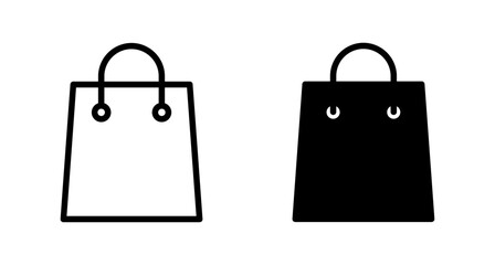 Shopping bag icon vector isolated on white background. Shopping bag vector icon. Basket icon