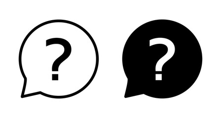 Question Icon vector isolated on white background. Question mark sign. help icon. Faq